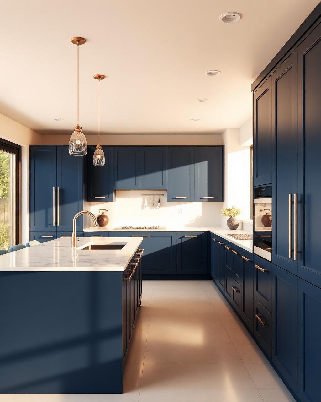 Matte Navy Kitchen